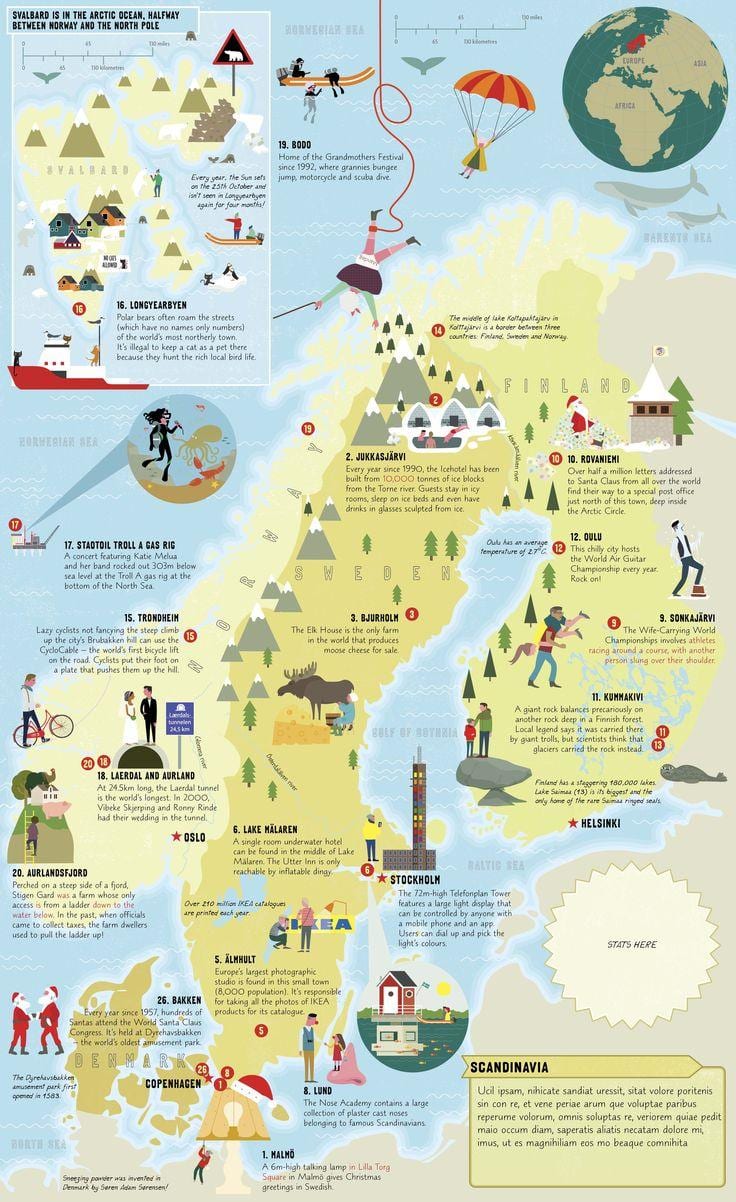 Norvégia látni kell, hogy a térképen