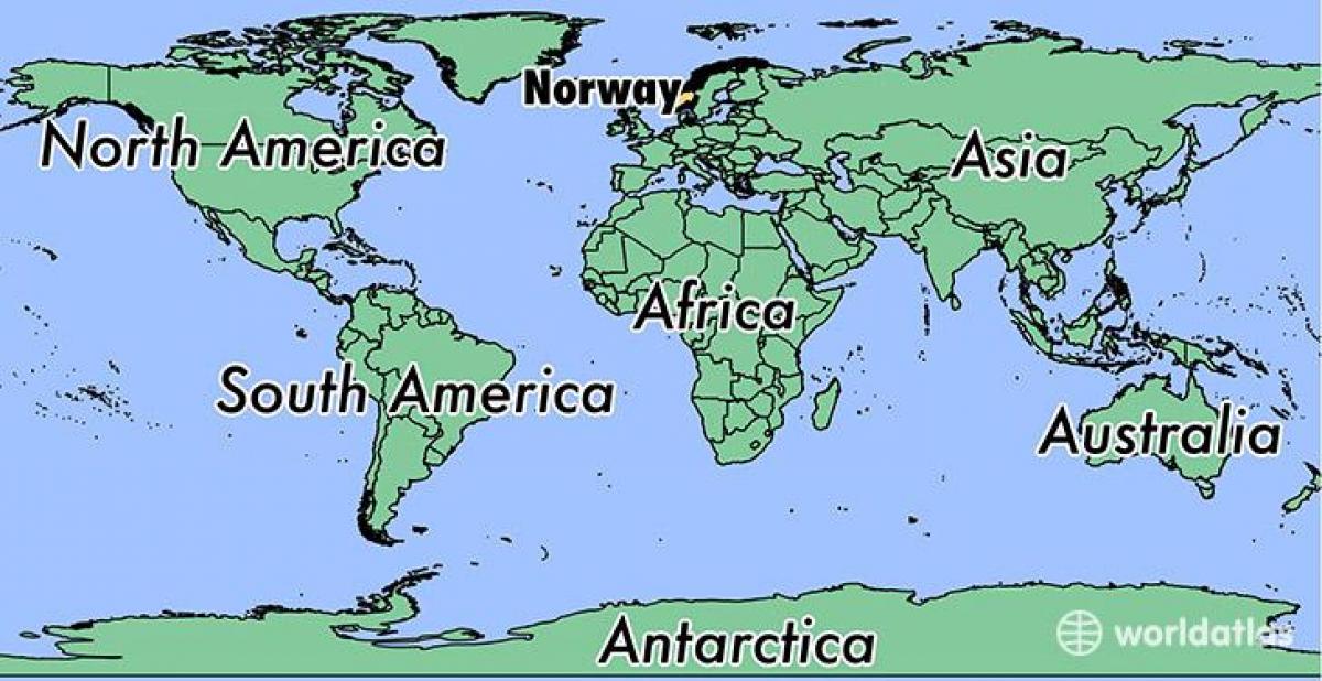 Térkép Norvégia hely a világon 