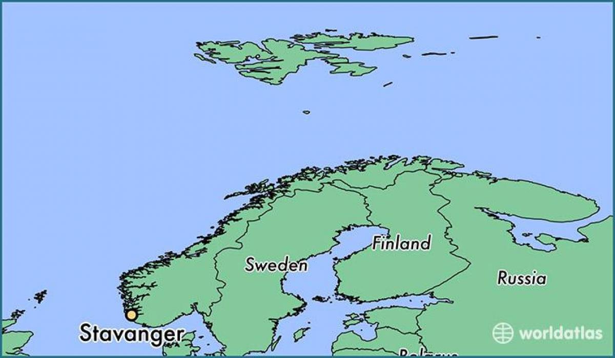 térkép stavanger, Norvégia