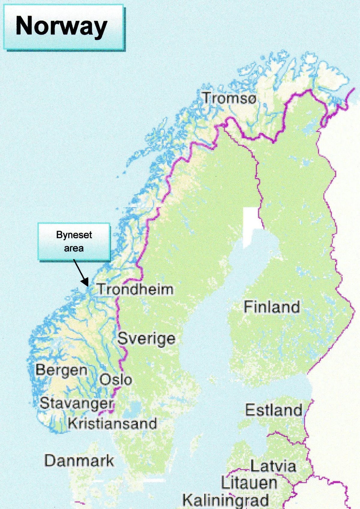 Térkép, trondheim, Norvégia