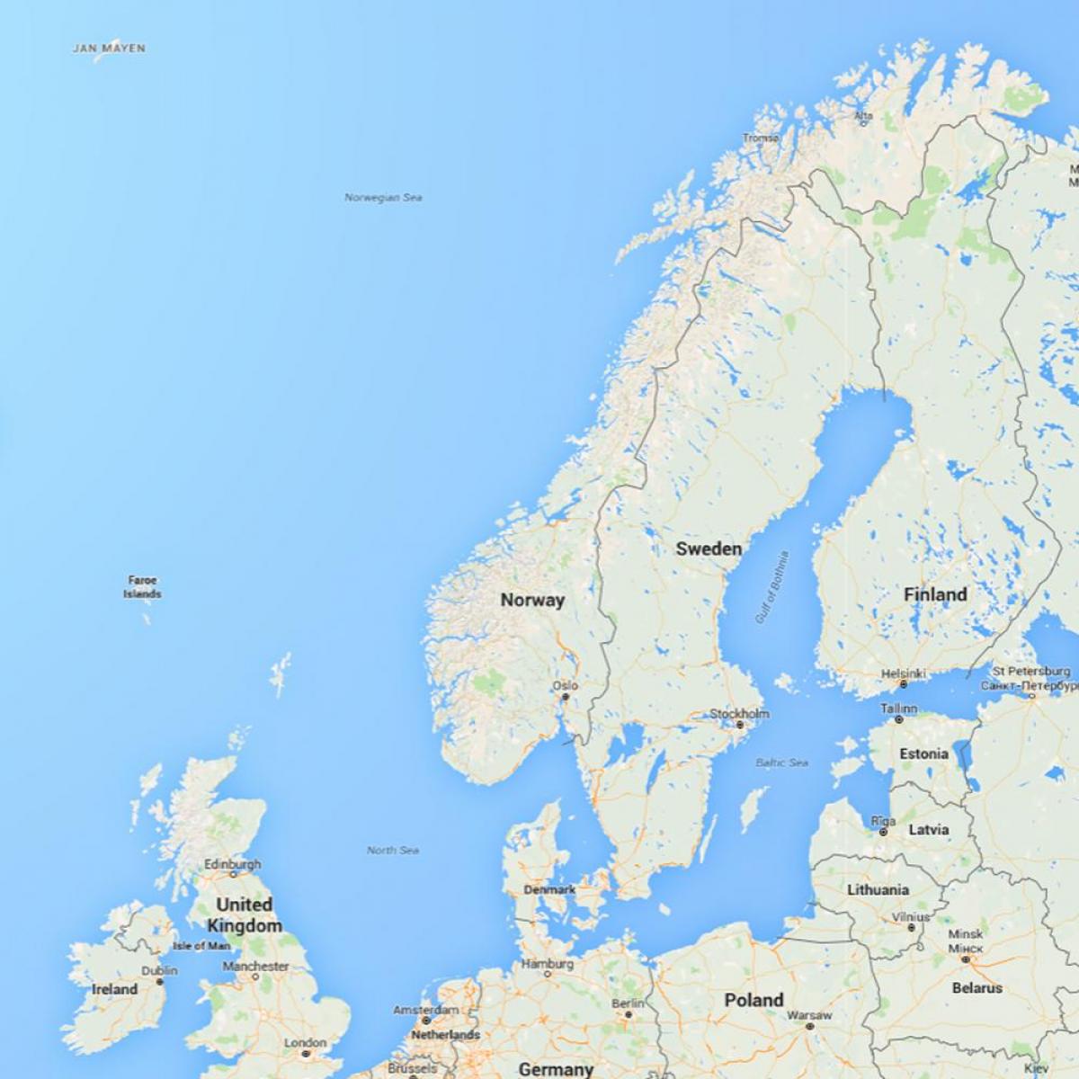 térkép norge Norvégia