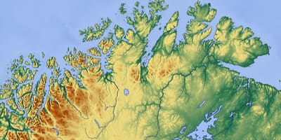 Észak-Norvégia térkép
