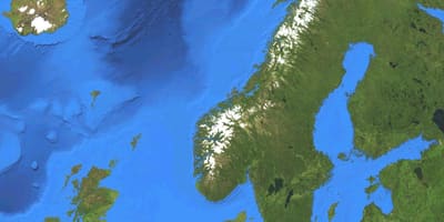 Térkép műholdas Norvégia