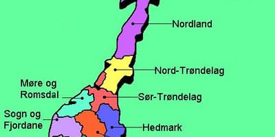 Térkép Norvégia nemzeti turisztikai útvonalak 