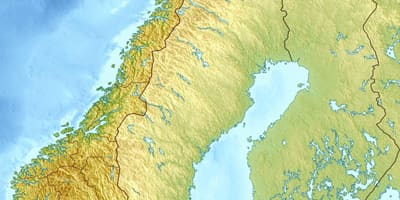 Norvégia topográfiai térkép